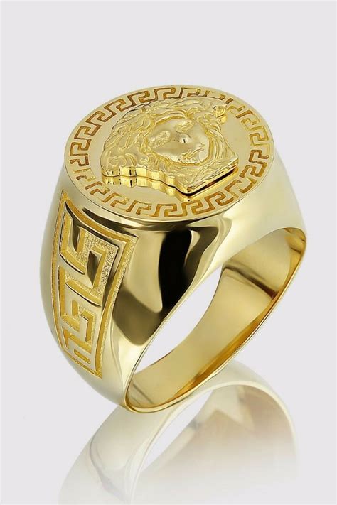 mens gold versace ring|men versace rings 14k gold.